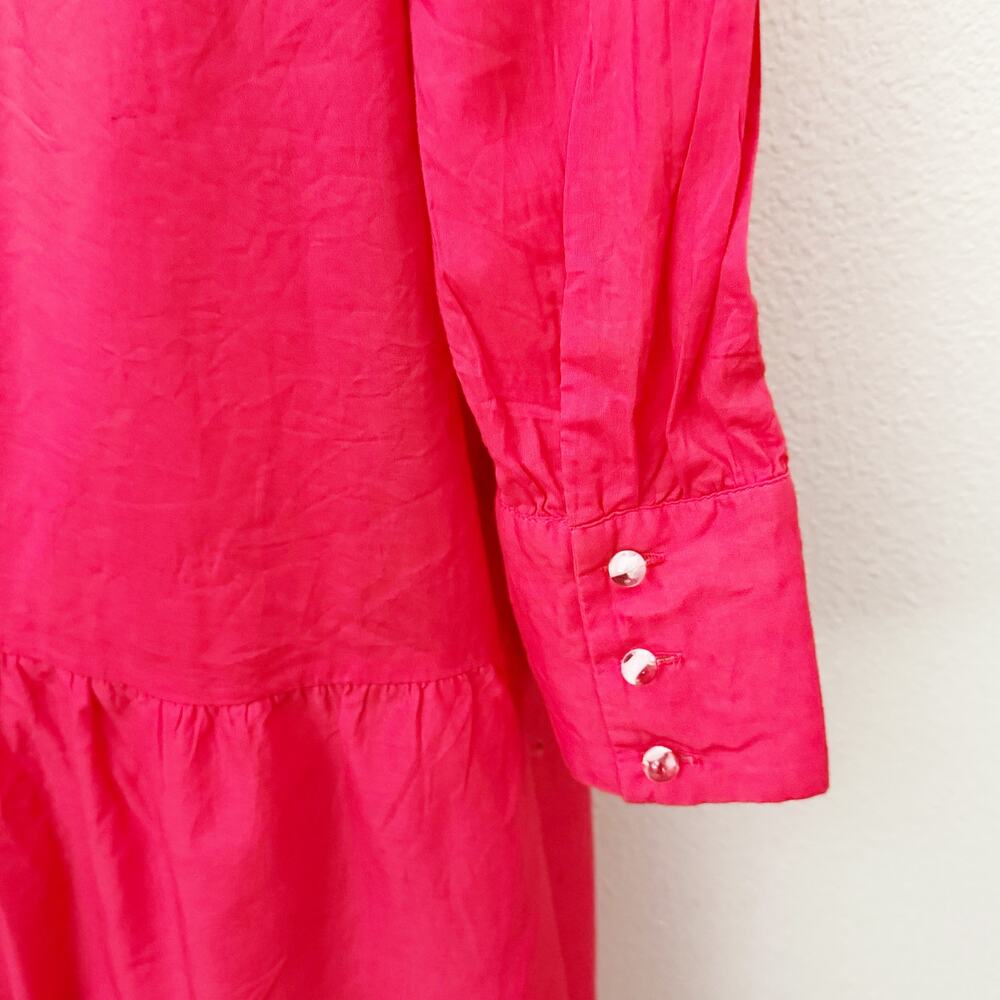 TUCKERNUCK | Poppy Bright Pink Tiered Cotton Maxi Dress Ruffle Puffed | XXL - Picture 5 of 9